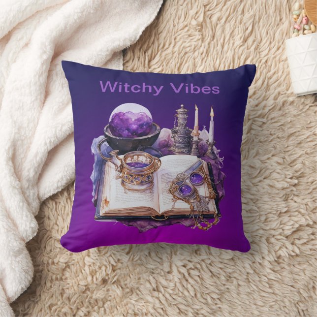 Mystiek Paarse kristal en Tarot geïnspireerd ontwe Kussen (Deken)