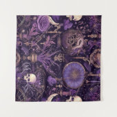 mystiek Paarse schedel tapestry Wandkleed (Voorkant (horizontaal))