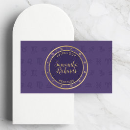 Mystiek Paarse Zodiac Astrologie Visitekaartje