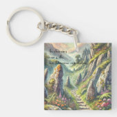 Mystiek pad en citaat sleutelhanger (Voorkant)