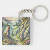 Mystiek pad en citaat sleutelhanger (Achterkant)