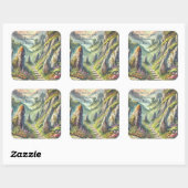Mystiek pad en citaat vierkante sticker (Vel)