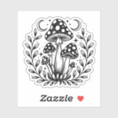 Mystiek paddenstoelenbos sticker (Vel)