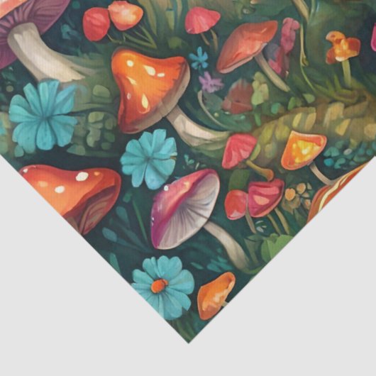 Mystiek paddenstoelenbos tissuepapier (Detail)