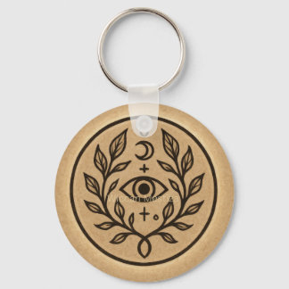 Mystiek Protectief Oog Maan Symbool Sleutelhanger