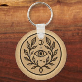 Mystiek Protectief Oog Maan Symbool Sleutelhanger (Achterkant)