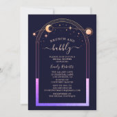 Mystiek Rainbow Blue Celestial Vrijgezellenfeest Kaart (Voorkant)