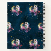 Mystiek Rainbow Owl & Full Moon Celestial Journal Notitieboek (Achterkant)