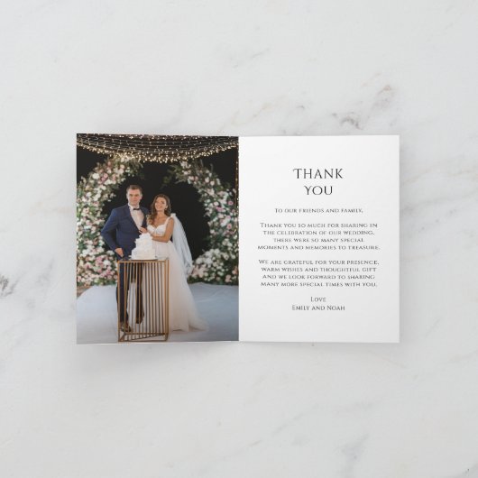 Mystiek Rood Goud Zon Maan Sterren Foto Bruiloft Bedankkaart (Binnen)