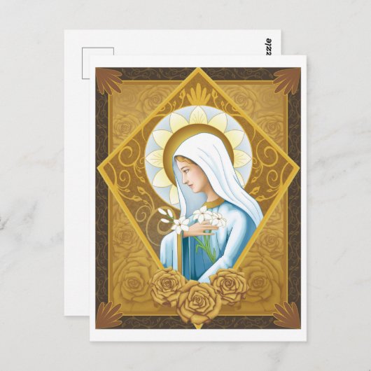 Mystiek Roos Briefkaart (Voorkant / Achterkant)