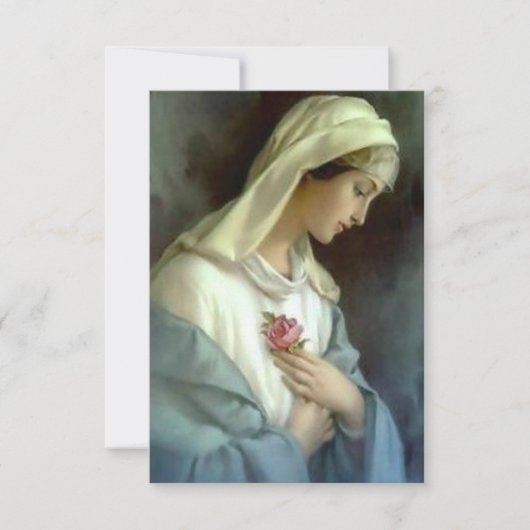 Mystiek Roos Maagd Mary Memorare Prayer Heilige He Bedankkaart (Voorkant)