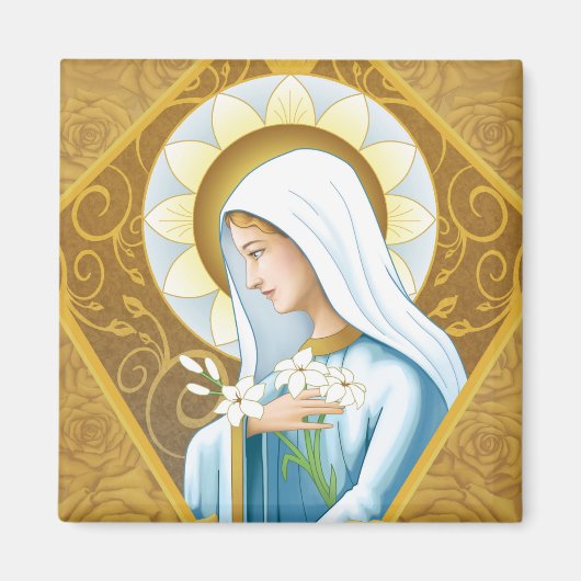 Mystiek Roos Magneet (Voorkant)