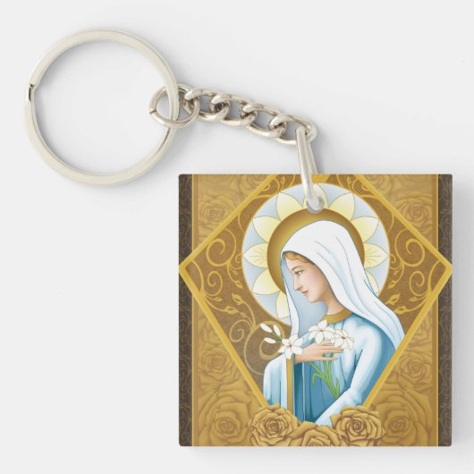 Mystiek Roos Sleutelhanger (Voorkant)