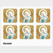 Mystiek Roos Vierkante Sticker (Vel)