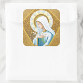 Mystiek Roos Vierkante Sticker (Tas)