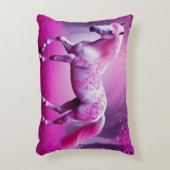 Mystiek roze paard in een fantasiebos accent kussen (Voorkant(Verticaal))