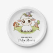 mystiek schaap Baby shower Papieren Bordje (Voorkant)