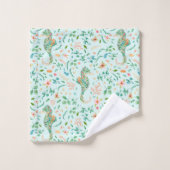 Mystiek Seahorse Patroon Bad Handdoek (Wasdoekje)