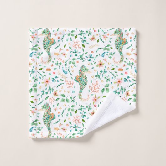 Mystiek SeahorsePattern Bad Handdoek (Wasdoekje)