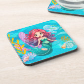 mystiek sirene-ontwerp bier onderzetter (Linkerzijde)