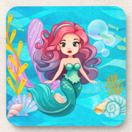 mystiek sirene-ontwerp bier onderzetter