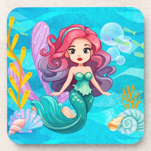 mystiek sirene-ontwerp bier onderzetter (Voorkant)