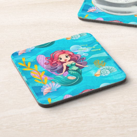 Mystiek sirene ontwerp bier onderzetter (Linkerzijde)