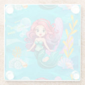 Mystiek sirene ontwerp glazen onderzetter (Achterkant)