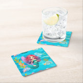 Mystiek sirene ontwerp kartonnen onderzetters (Insitu)