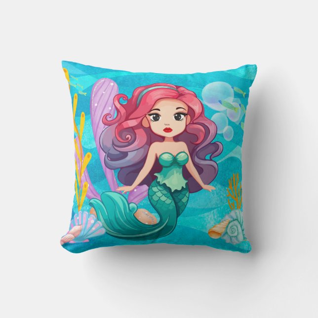 Mystiek sirene ontwerp kussen (Voorkant)