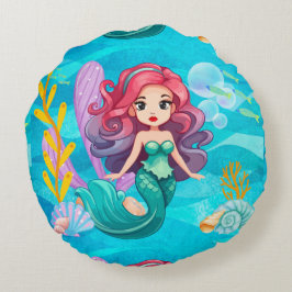 Mystiek sirene ontwerp rond kussen