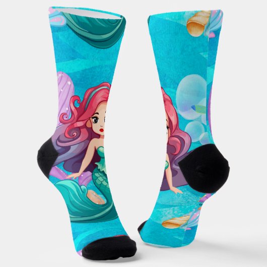 mystiek sirene-ontwerp sokken (Gebogen)