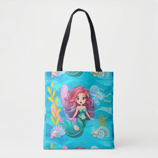 mystiek sirene-ontwerp tote bag (Voorkant)