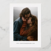 Mystiek Sla de datumtypografie op Folie Uitnodiging (Achterkant)