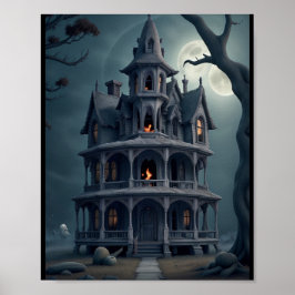 "Mystiek spoken: Halloween Castle Wall Poster" Poster