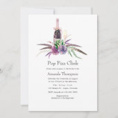 Mystiek Succulent Pop Fizz Clink Vrijgezellenfeest Kaart (Voorkant)