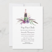 Mystiek Succulent Pop Fizz Clink Vrijgezellenfeest Kaart (Voorkant)