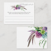 Mystiek Succulent Vrijgezellenfeest Game Informatiekaartje (Voorkant / Achterkant)