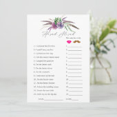 Mystiek Succulent Vrijgezellenfeest Game Kaart (Staand voorkant)