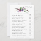 Mystiek Succulent Vrijgezellenfeest Game Kaart (Voorkant)