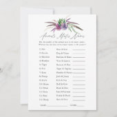 Mystiek Succulent Vrijgezellenfeest Game Kaart (Voorkant)