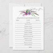 Mystiek Succulent Vrijgezellenfeest Game Kaart (Voorkant)