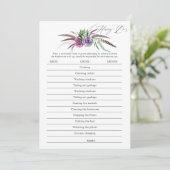 Mystiek Succulent Vrijgezellenfeest Game Kaart (Staand voorkant)