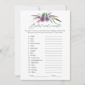 Mystiek Succulent Vrijgezellenfeest Game Kaart (Voorkant)