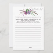 Mystiek Succulent Vrijgezellenfeest Game Kaart (Voorkant)