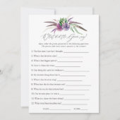 Mystiek Succulent Vrijgezellenfeest Game Kaart (Voorkant)