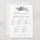 Mystiek Succulent Vrijgezellenfeest Game Kaart (Voorkant)