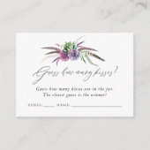 Mystiek Succulent Vrijgezellenfeest Kissingspel Informatiekaartje (Voorkant)