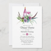 Mystiek Succulent Wine Virtueel Vrijgezellenfeest Kaart (Voorkant)