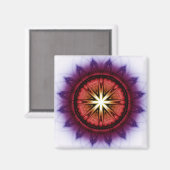 Mystiek symbolisch ornament magneet (Voorkant / Achterkant)